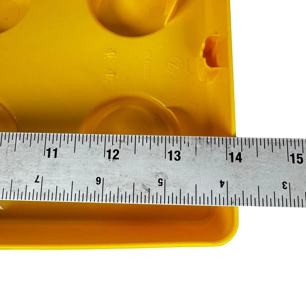 LEGO Brick Storage Box LID ONLY REPLACEMENT PART Yellow 8 Stud 14.5x7.25 2012